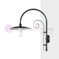 TORRIOLA Lanterna a parete L. 61 Applique per Esterno Piatto d.36