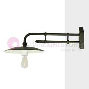 TORRIOLA Lanterna a parete L. 69 Applique per Esterno Piatto d.36