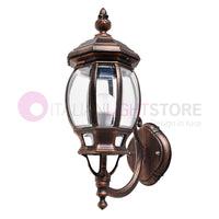 ENEA Lanterna a Parete in Alluminio Lampada per Esterno Classica NERO-RAME GARDENLIGHT