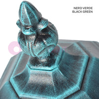 ENEA Lanterna a Parete in Alluminio Lampada per Esterno Classica NERO-VERDE GARDENLIGHT