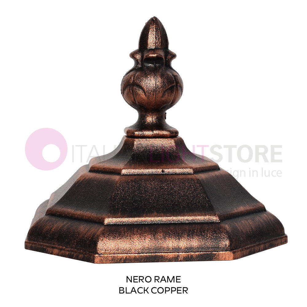 ENEA Applique Lanterna a Parete in Alluminio per Esterno Classica NERO-RAME GARDENLIGHT