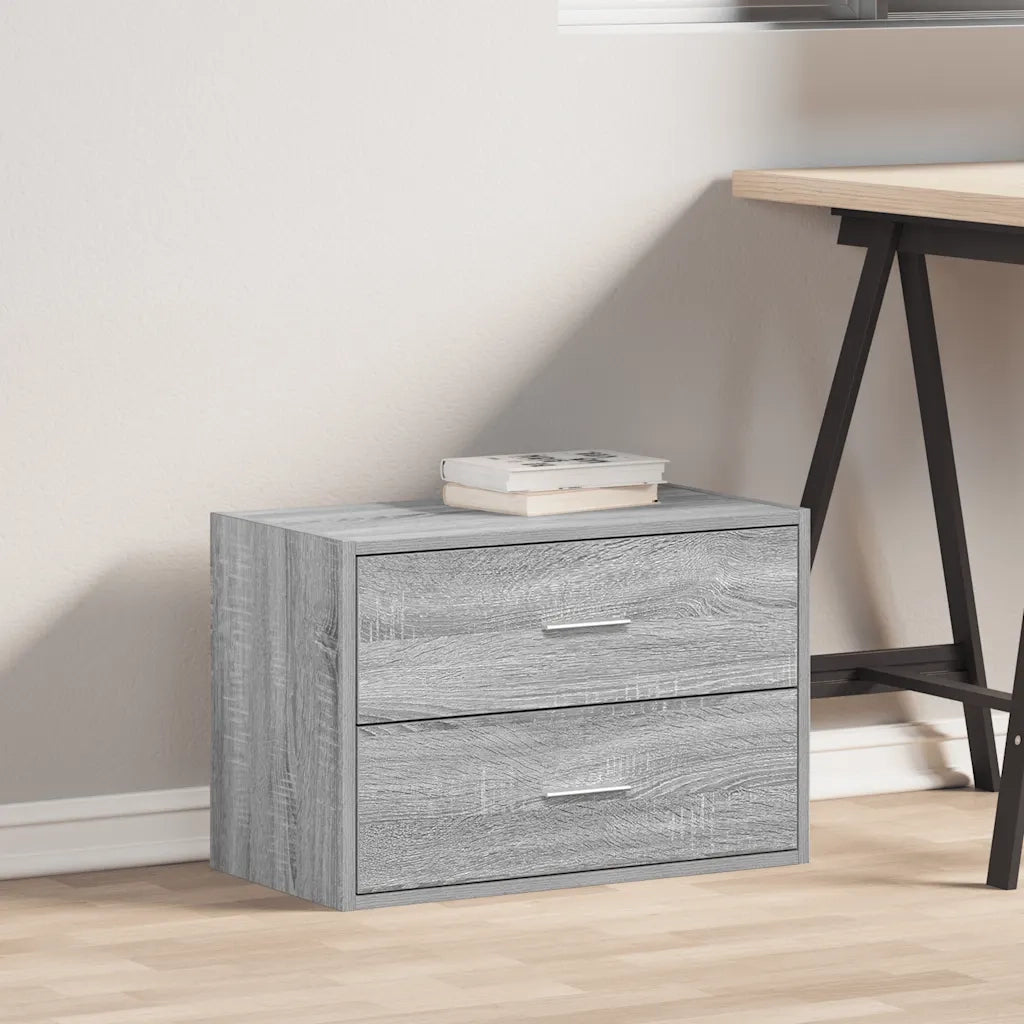 vidaXL Armadio con 2 Cassetti Grigio Sonoma 60x31x40 cm in Truciolato