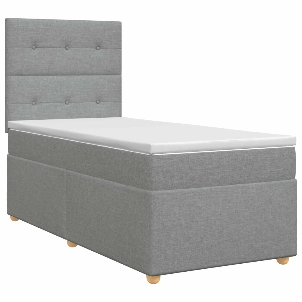 Letto box spring con materasso Grigio Chiaro 80 x 200 cm 3453753