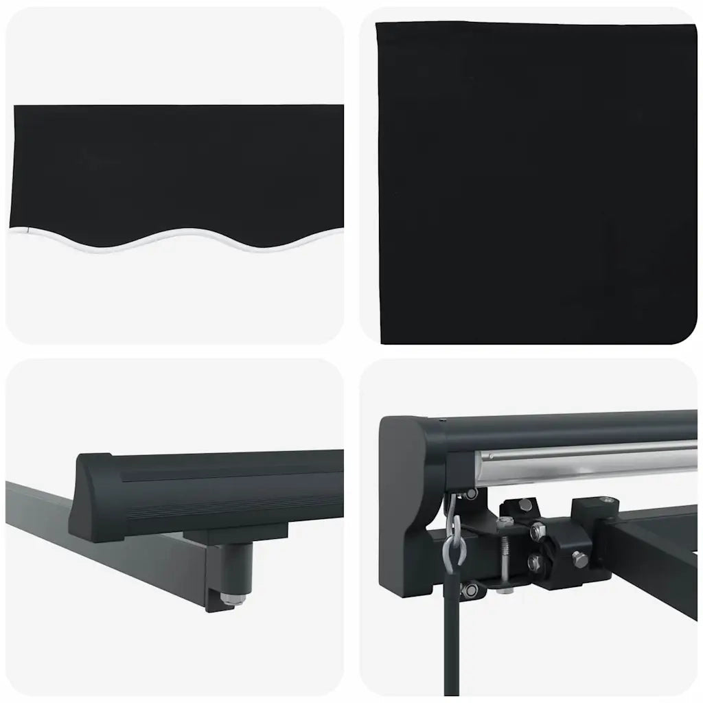Struttura della tenda-Telaio per tenda da sole Nero 400 ¡Á 300 cm