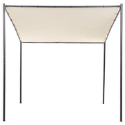 Pergola Beige Poliestere Acciaio 282 x 294 cm Tessuto Ombra Struttura in metallo Padiglione da giardino
