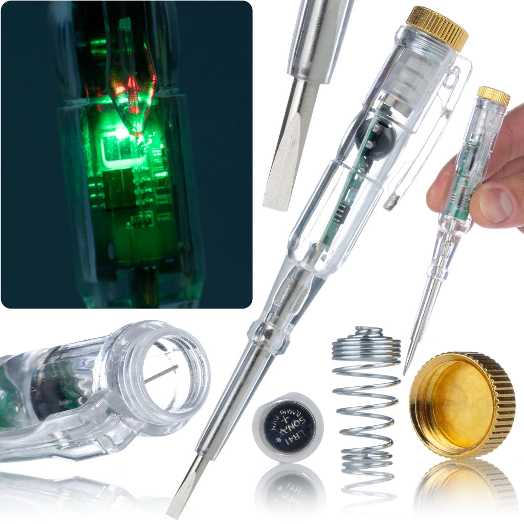 Probovetta in Cacciavite Rosfix – Rilevamento Corrente con Segnalazione Luminosa e Sonora | CR-V, ABS, 70-250V