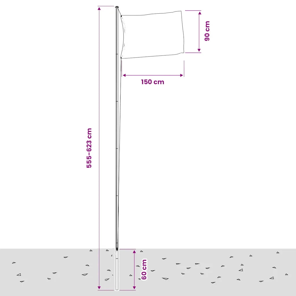 Asta e Bandiera Svezia 6,08 m Alluminio CFW8548960