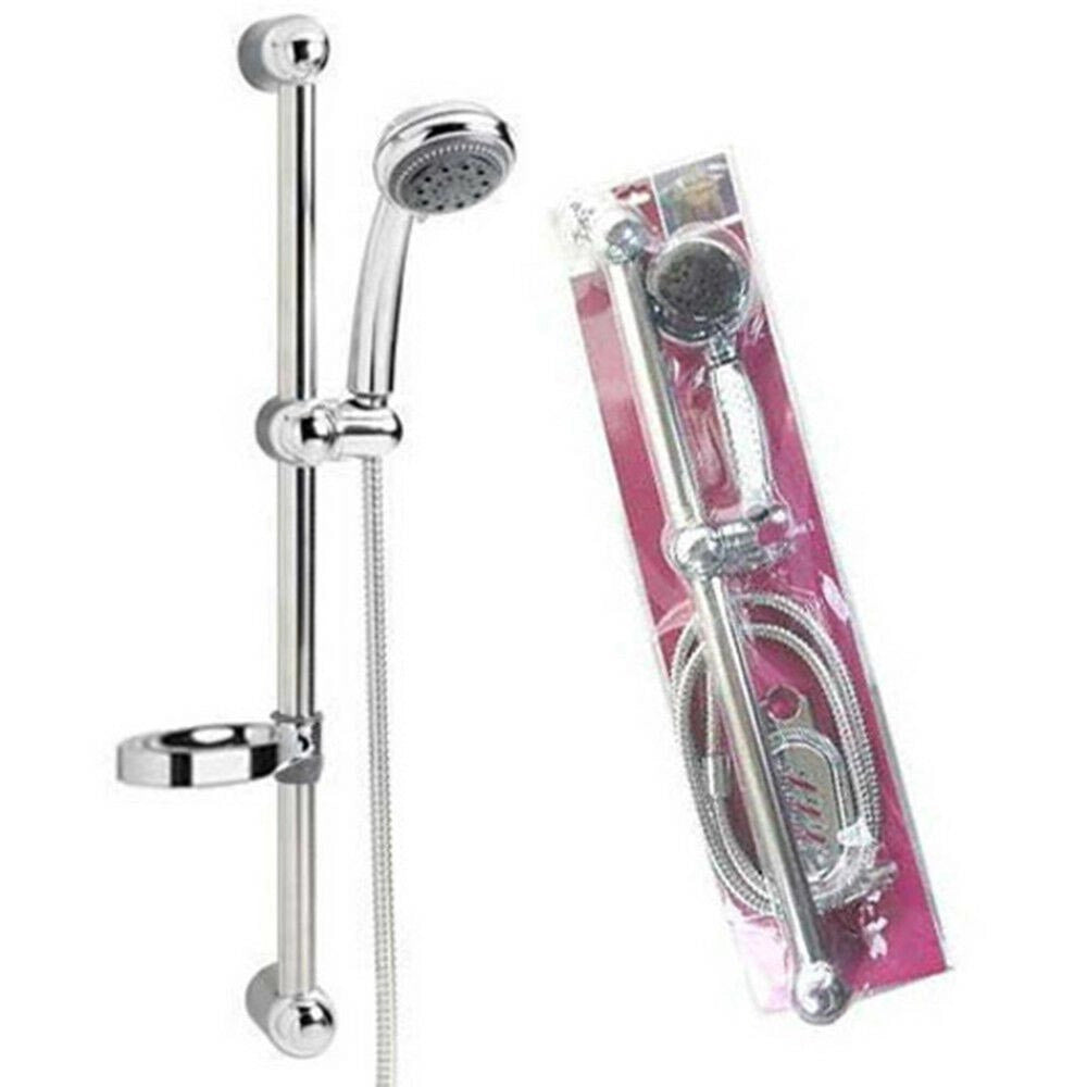 Trade Shop - Saliscendi Con Soffione Doccia 8 Funzioni Getti Asta 60 Cm Cromato Bagno Vasca -