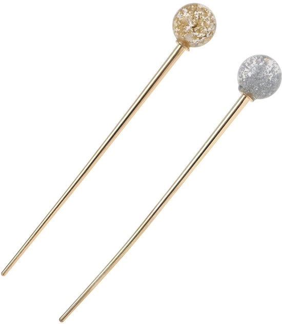 Prodotti VT - Stocchi Capelli - Spilloni Capelli in Metallo - Spilloni Chignon Decorativi - 15 cm - Ideali per Capelli Lunghi - Adatti per Ragazze e Donne