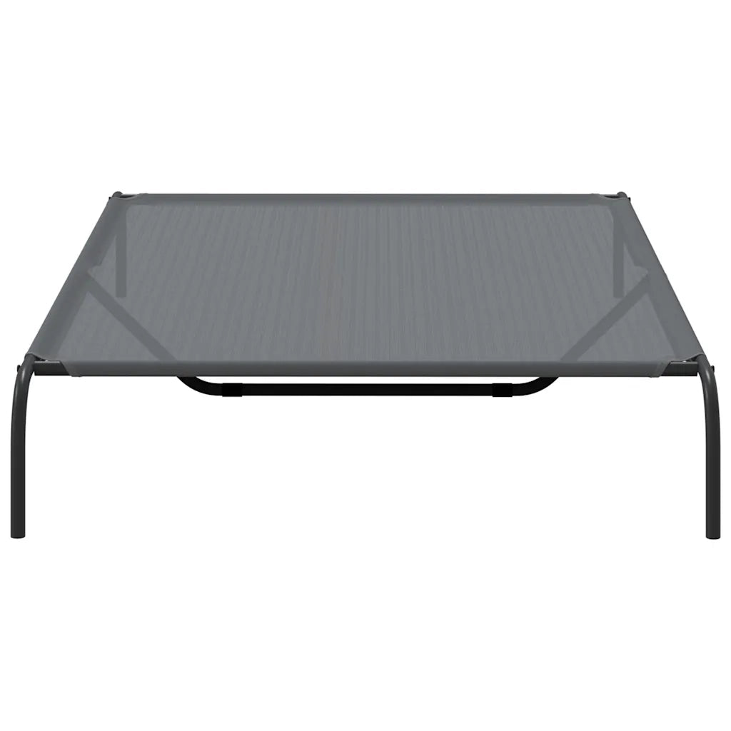 Cuccia per Cani Rialzata Grigia 150x90x20cm Textilene e Acciaio 42000845