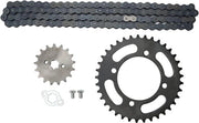 Set di ingranaggi a catena - Catena 155 mm 37T - Trattamento termico - 50cc a 125cc Dirt Mini Bici ATV Go Kart