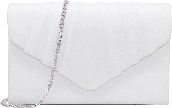 Borsa in Suede per Donna - Borsa da Sera Classica con Cinturino Removibile