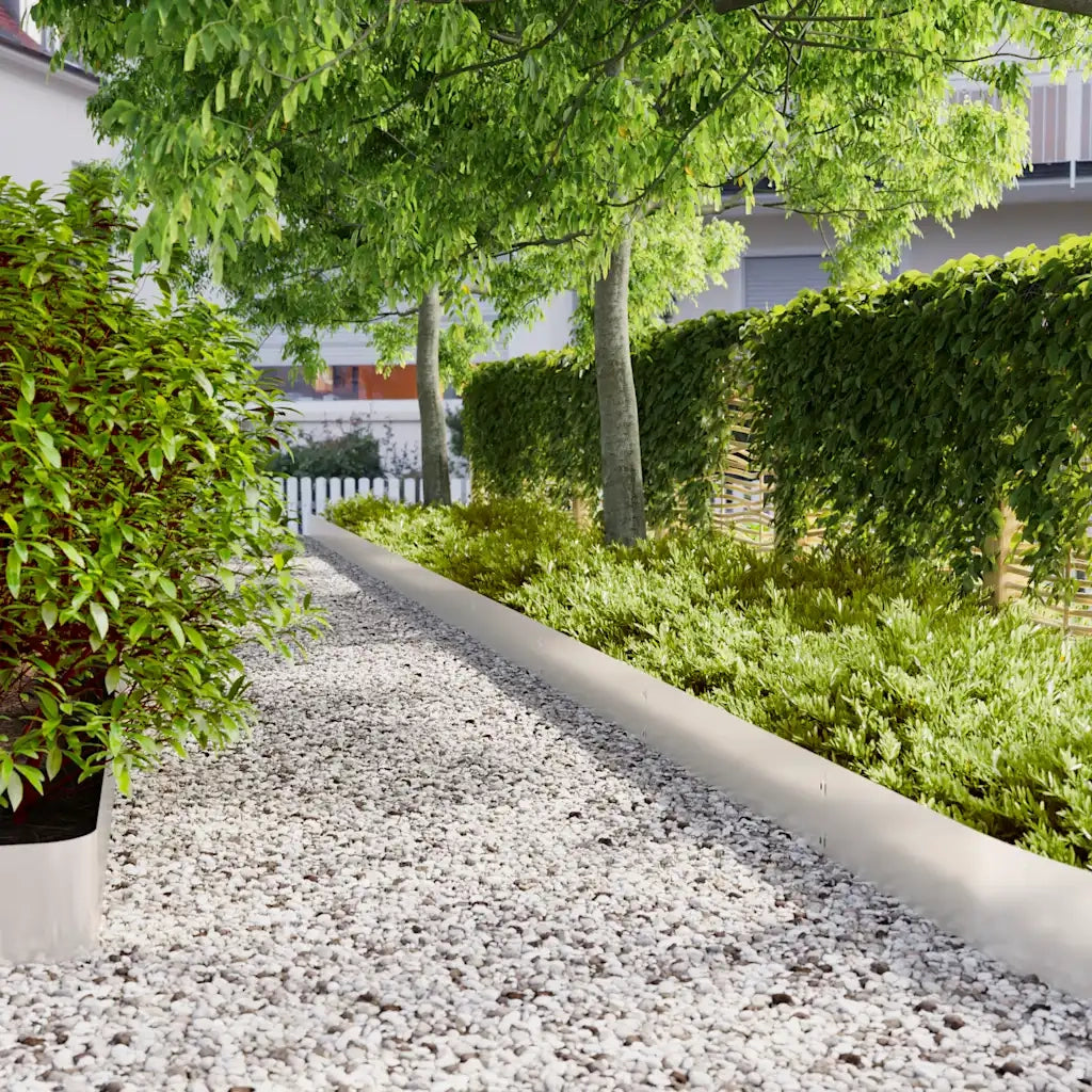 vidaXL Bordure per Prato 10 pz 20x103 cm Acciaio Inossidabile