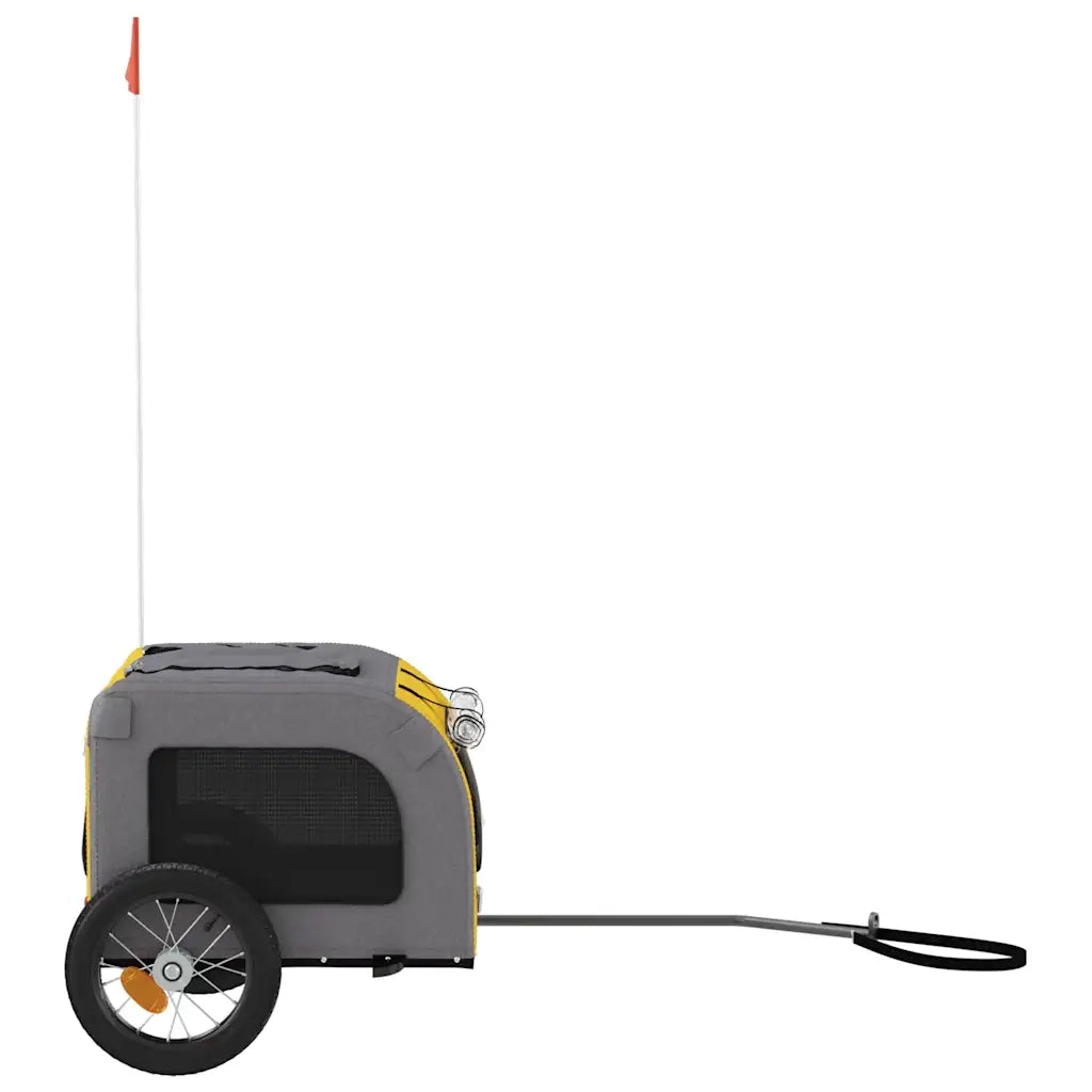 Rimorchio da Bici per Animali Giallo e Grigio Oxford e Ferro CFW9635028
