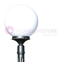 ORIONE ANTRACITE Lampione h. 208 per Esterno Giardino con sfera globo policarbonato d.25 GARDENLIGHT
