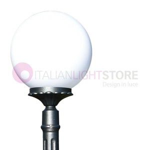 ORIONE ANTRACITE Lampione h. 208 per Esterno Giardino con sfera globo policarbonato d.25 GARDENLIGHT