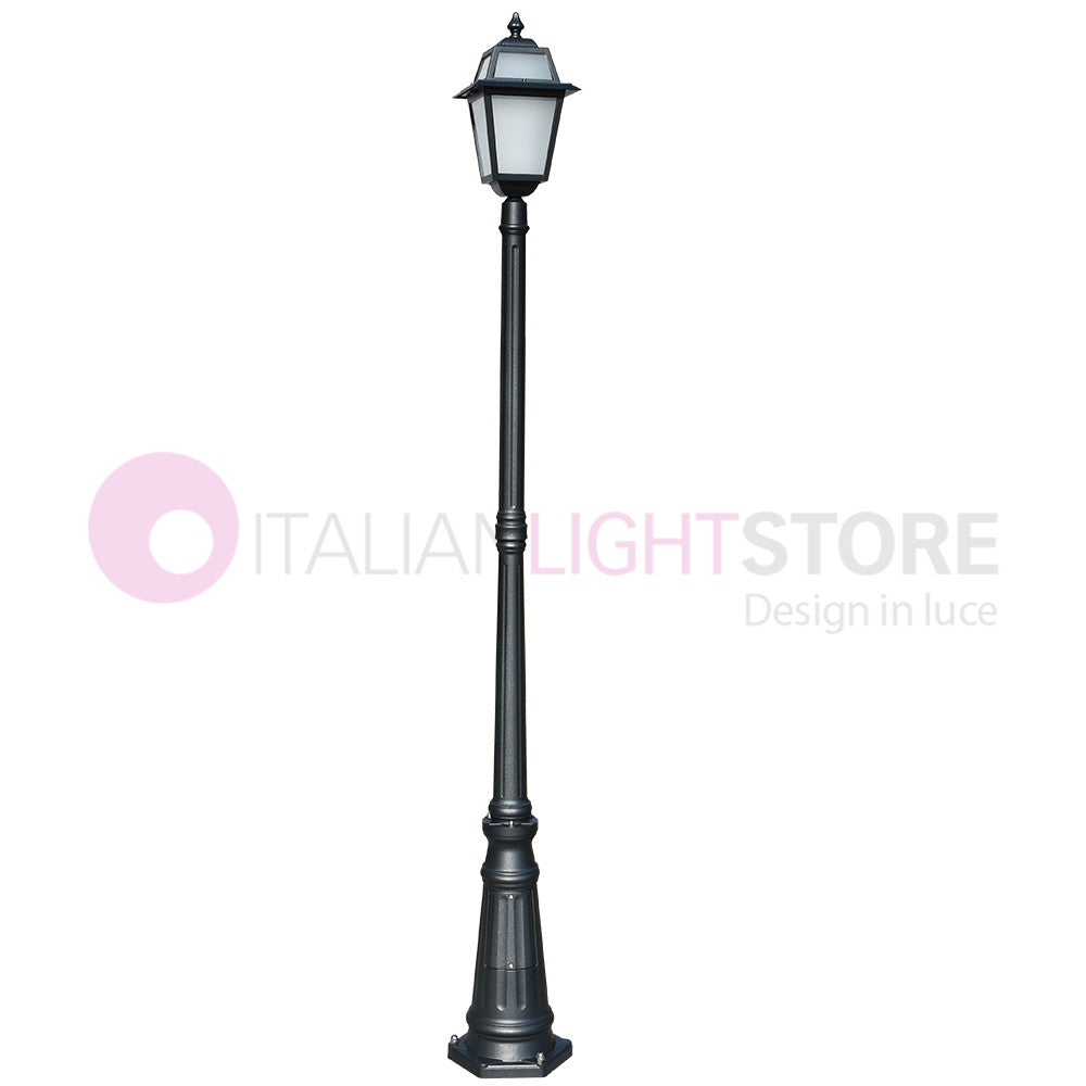 ARTEMIDE ANTRACITE Lampione h. 214 per Esterno Classico Lanterna Quadrata GARDENLIGHT