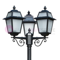 ARTEMIDE ANTRACITE Lampione h. 219 a 3 luci per Esterno Classico Lanterne Quadrate