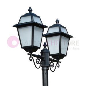 ARTEMIDE ANTRACITE Lampione h. 249 a 2 luci per Esterno Classico Lanterne Quadrate