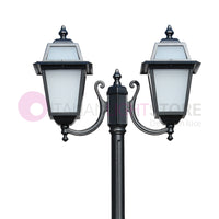 ARTEMIDE ANTRACITE Lampione h. 238 a 2 luci per Esterno Classico Lanterne Quadrate