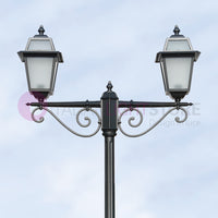 ARTEMIDE ANTRACITE Lampione h. 255 a 2 luci per Esterno Classico Lanterne Quadrate