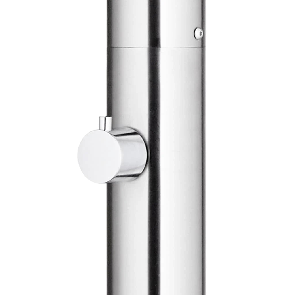 Doccia da giardino con base 220 cm acciaio inox grigio 02_0042040