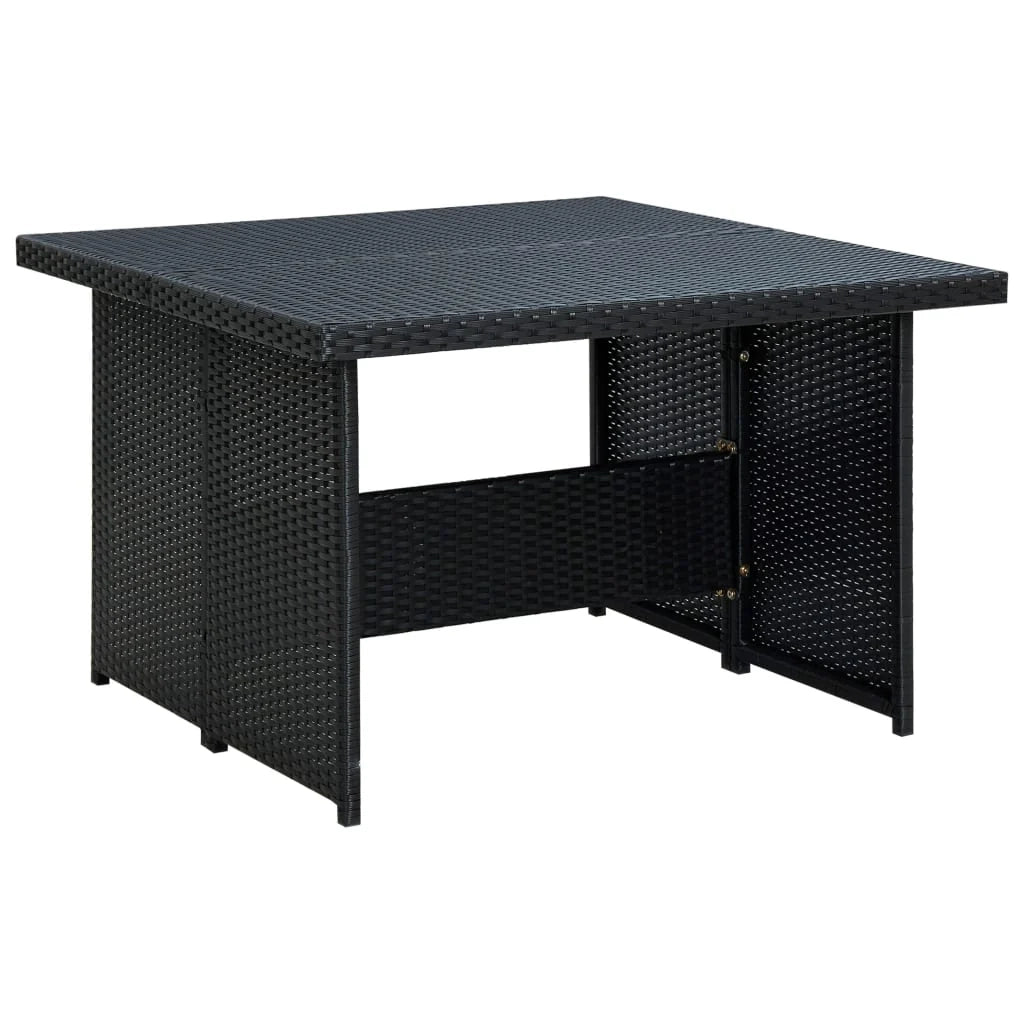 Set di mobili da giardino mobili da esterno 6 pezzi con cuscini resina intrecciata nera 02_0016930