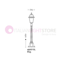 ARTEMIDE ANTRACITE Lampione h. 116 per Esterno Classico Lanterna Quadrata GARDENLIGHT