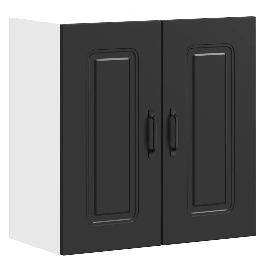 vidaXL Pensile da Cucina Kalmar Nero in Legno Multistrato
