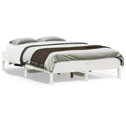 Letto senza Materasso Bianco 120x190 cm Legno Massello di Pino 842723