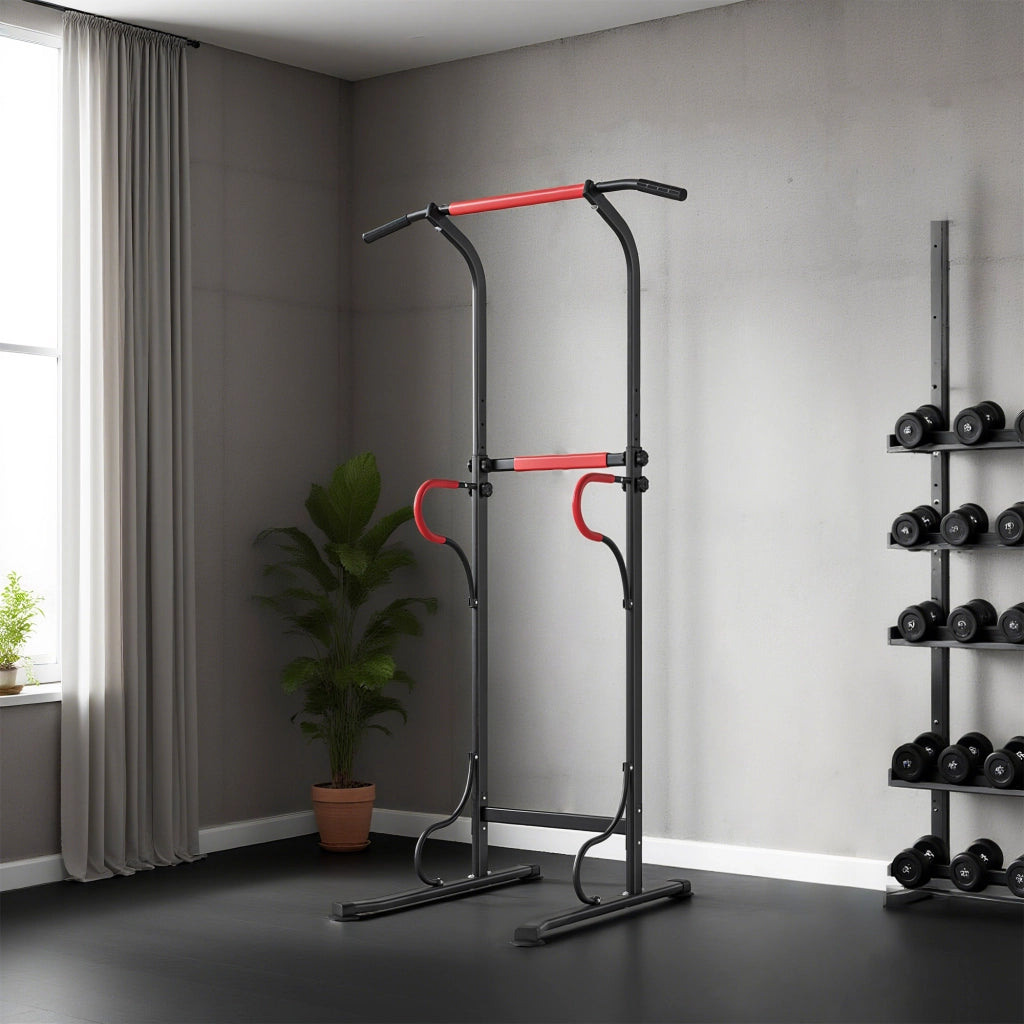 Power Tower Stazione Fitness ¨C Minimal ¨C Nero Rosso 171-219cm