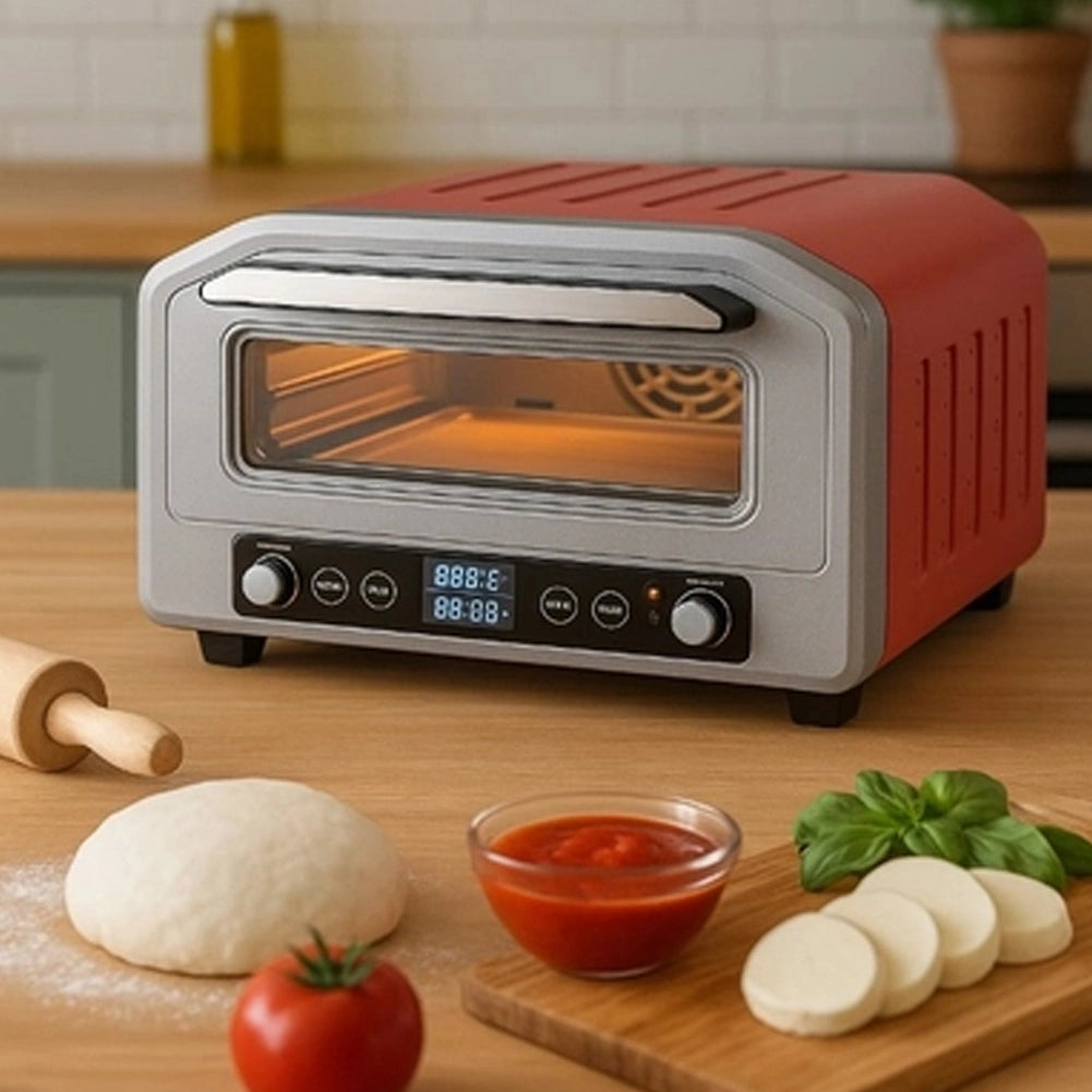 Forno Pizza Multifunzione con Pietra Refrattaria e Griglia Funzione Grill 1700W