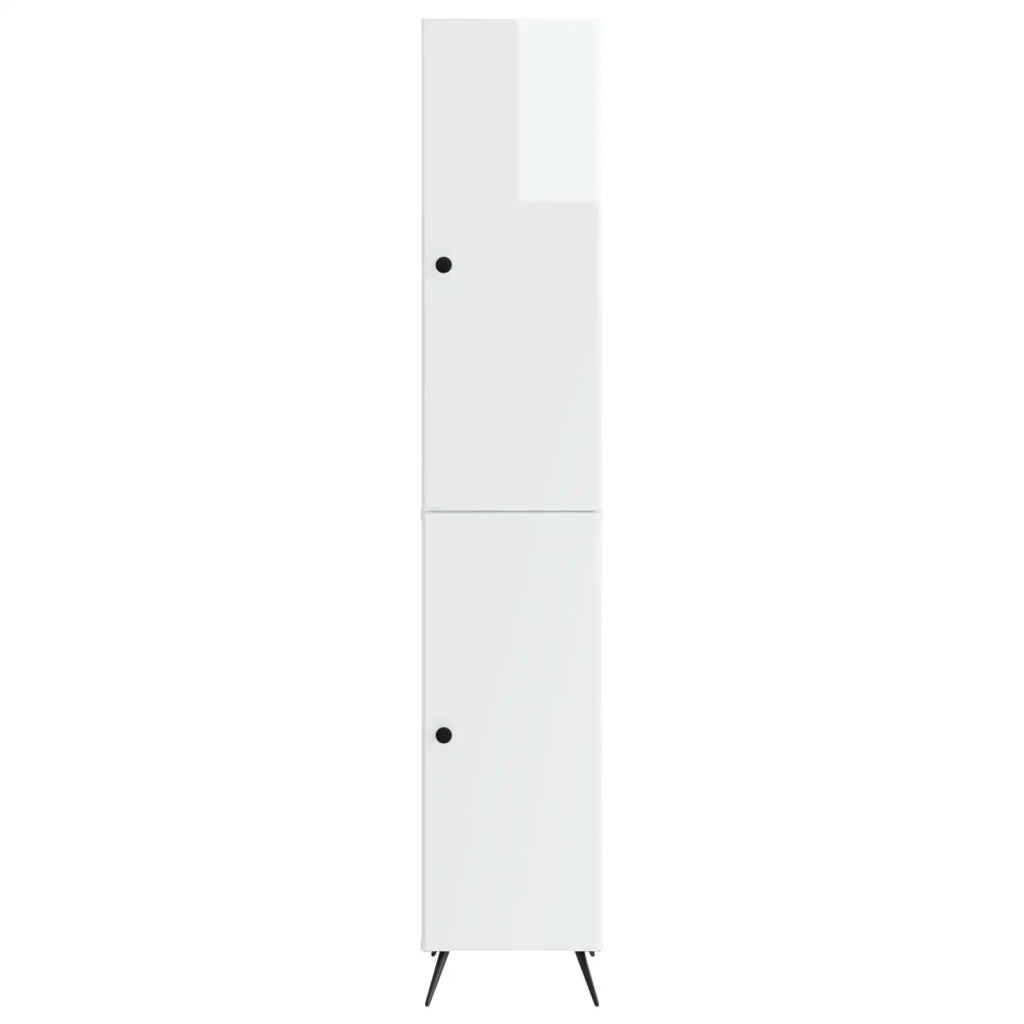 Set di armadi 2 pcs Bianco Lucido Legno ingegnerizzato