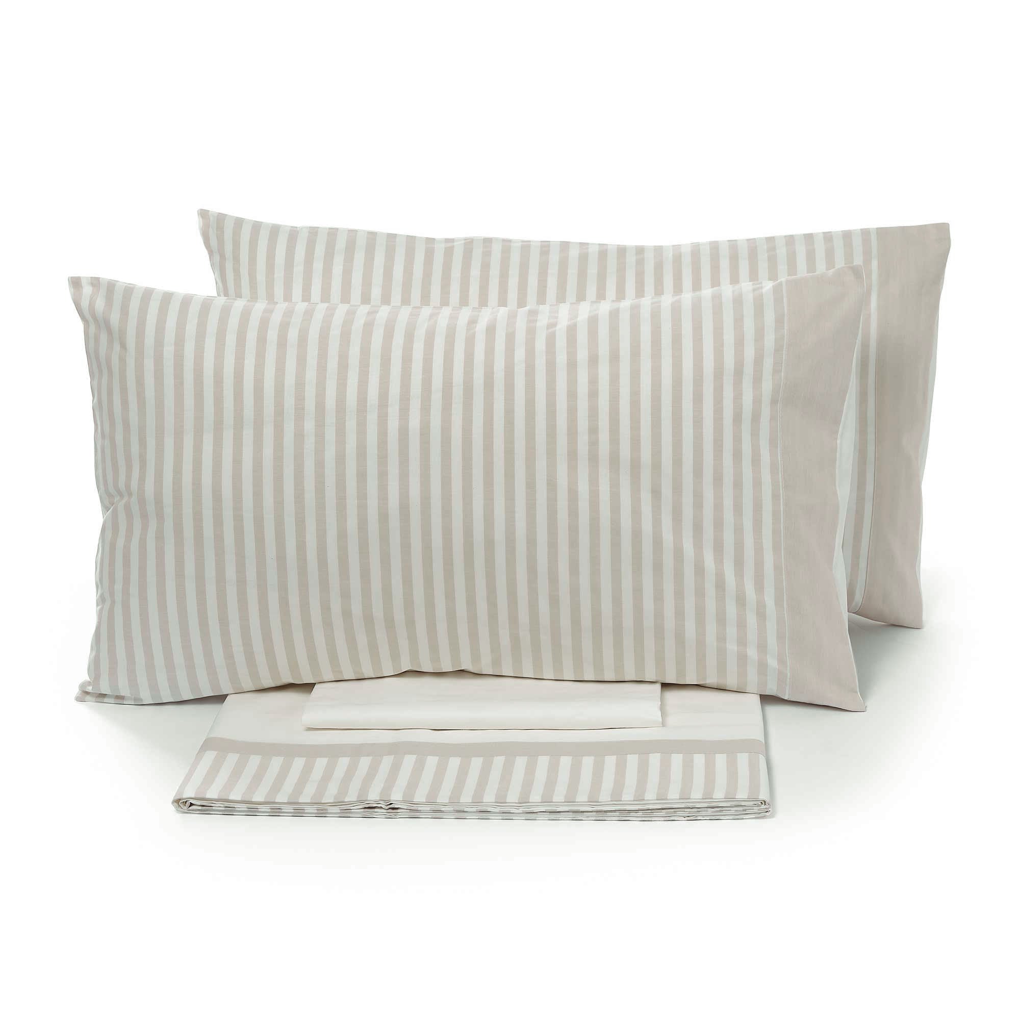 Set Lenzuola Sopra Sotto e Federe Tinto in Filo Garrini Jennifer Corda Varie Misure