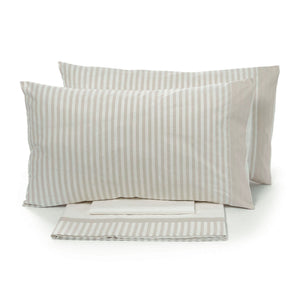 Set Lenzuola Sopra Sotto e Federe Tinto in Filo Garrini Jennifer Corda Varie Misure