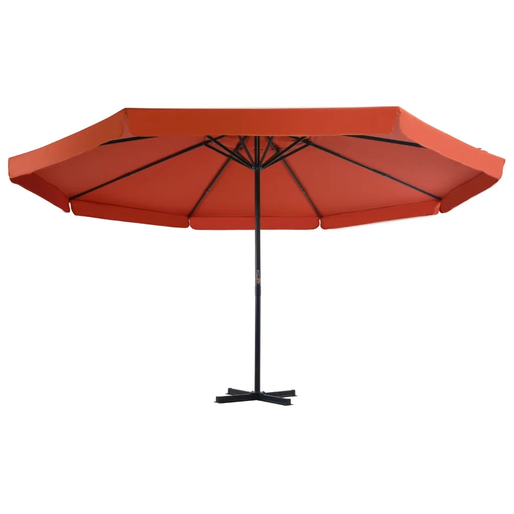 Ombrellone da Esterni-Ombrello da giardino con Palo in Alluminio 500 cm Terracotta