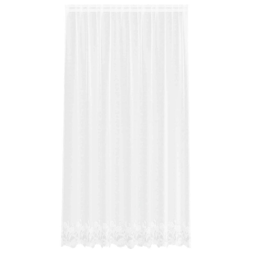 Tenda in Pizzo con tende Bianco 245 x 200 cm Poliestere 4107887