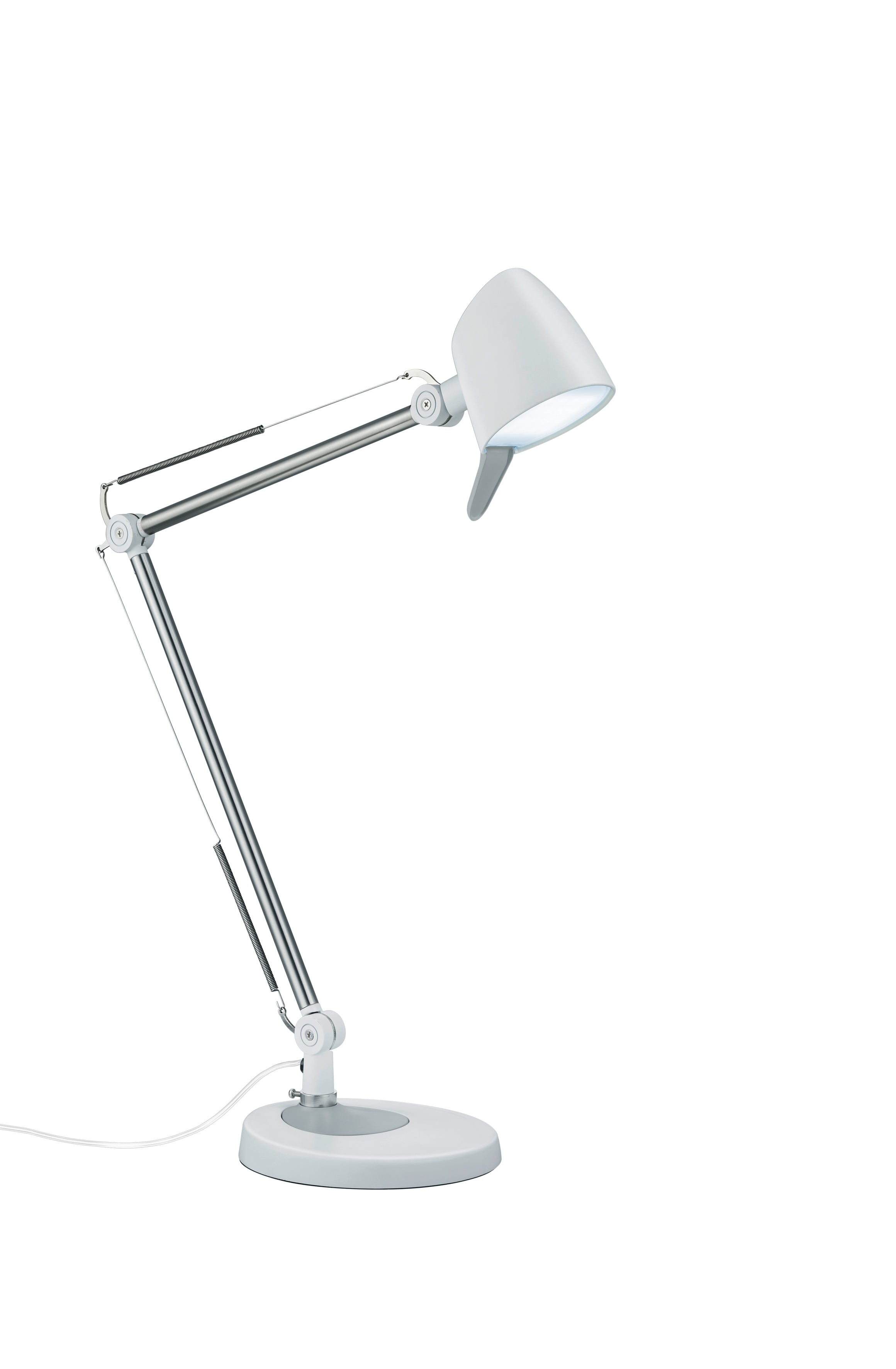 Lampada tavolo da Interno a LED in Metallo Bianco Opaco