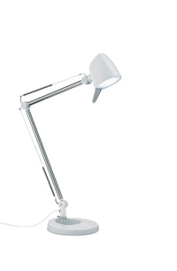 Lampada tavolo da Interno a LED in Metallo Bianco Opaco