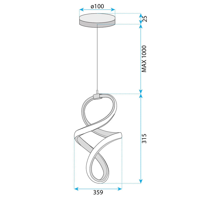 Lampada A Sospensione Led G074-1cp Gold