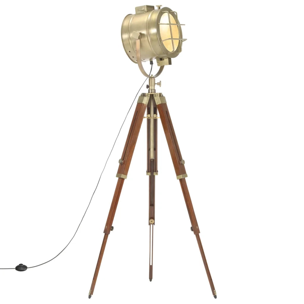 Lampada da Terra a Treppiede Legno Massello di Mango 165 cm       cod mxl 95392