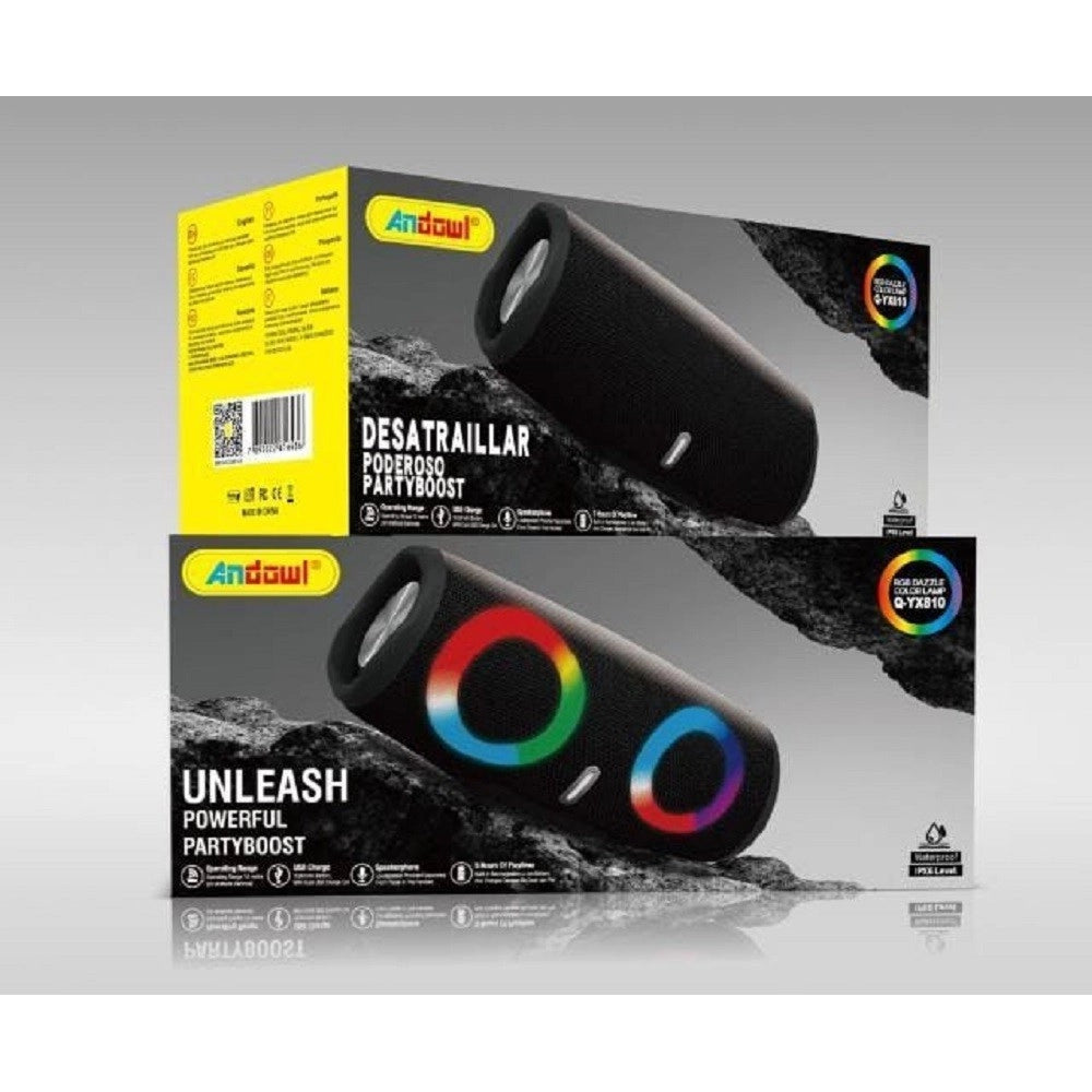 Trade Shop - Altoparlante Portatile Bluetooth Q-yx810 Bt Usb/sd/aux Senza Fili Rgb Waterproof -