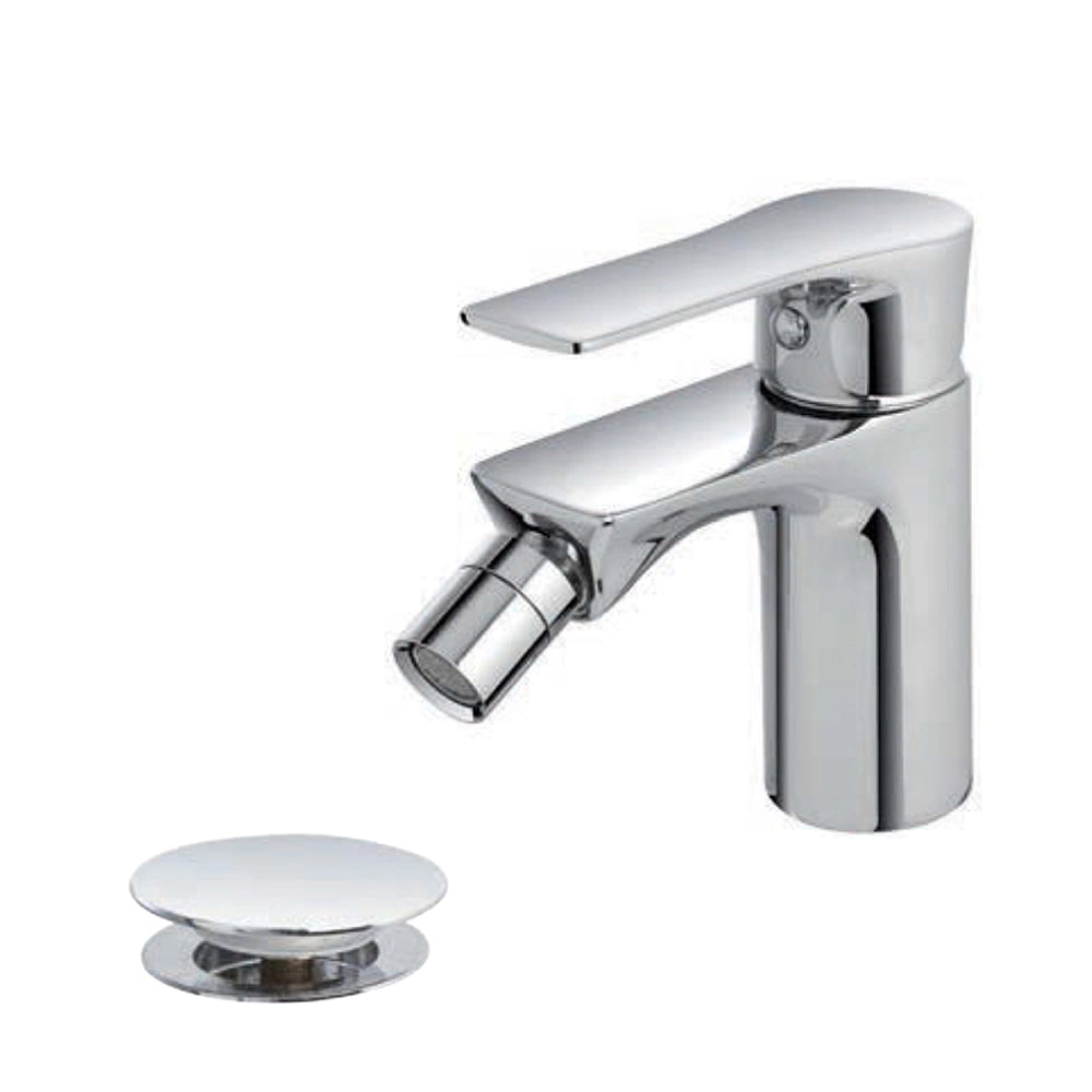 MISCELATORE MONOCOMANDO RUBINETTO BIDET CROMATO LUCIDO SERIE FLAT FERIDRAS 401023