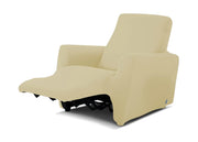 Copripoltrona Reclinabile Antimacchia Elasticizzata Genius Relax Lounge Tinta Unita - Poltrona - Panna 1004