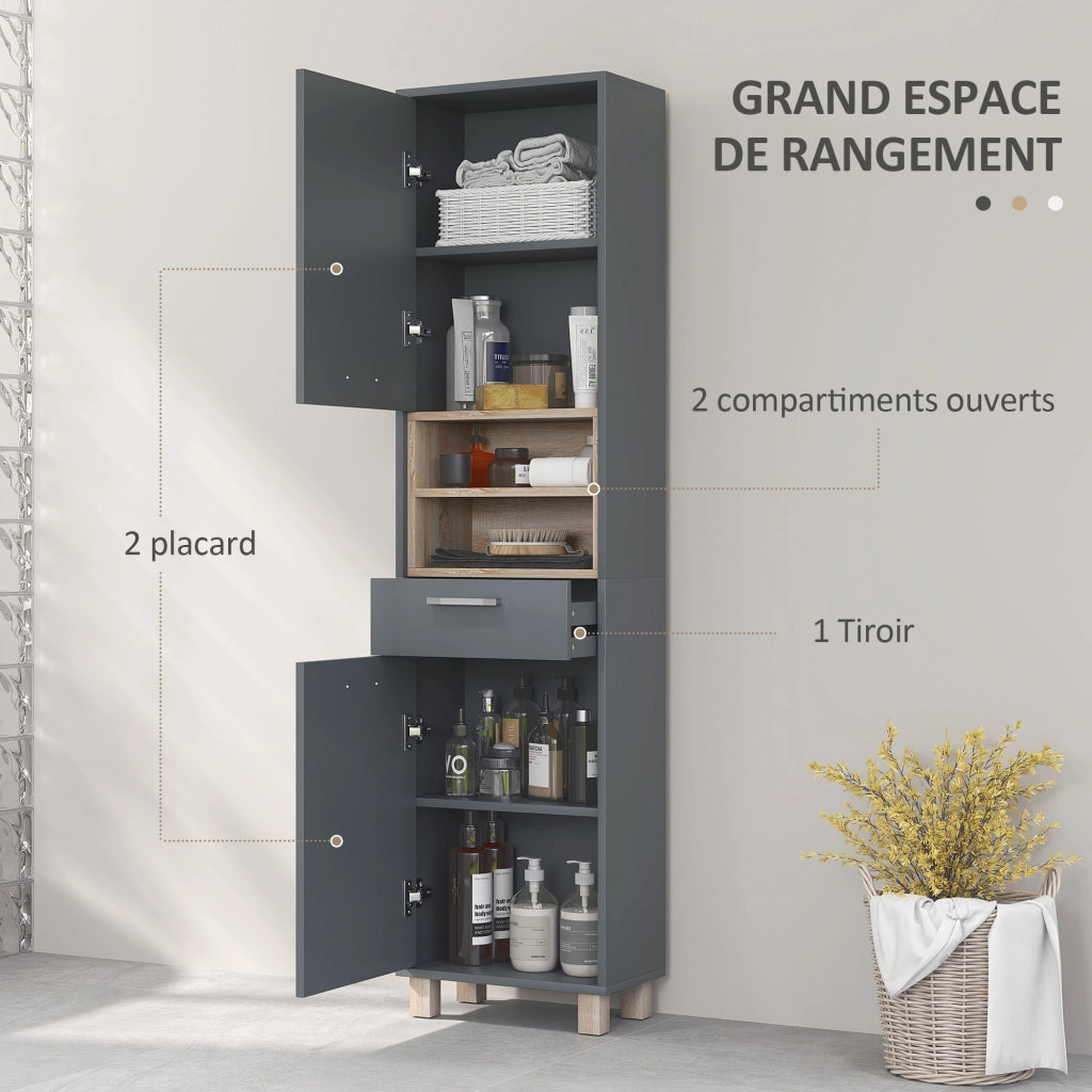 Mobile bagno colonna ¨C zephmum ¨C grigio 60x30x