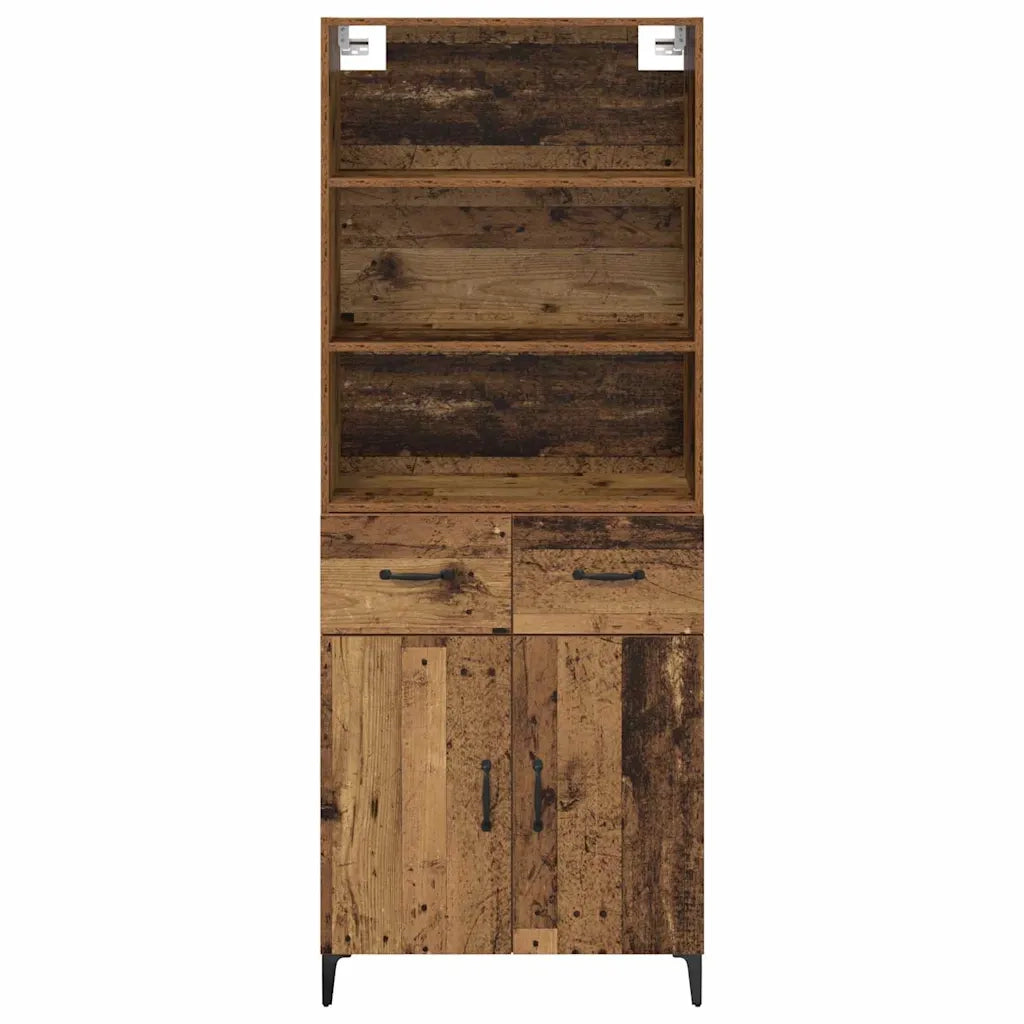 Credenza | Madia | Buffet da pranzo | Armadio da pranzo Legno vecchio 69,5 x 34 x 180 cm Legno multistrato