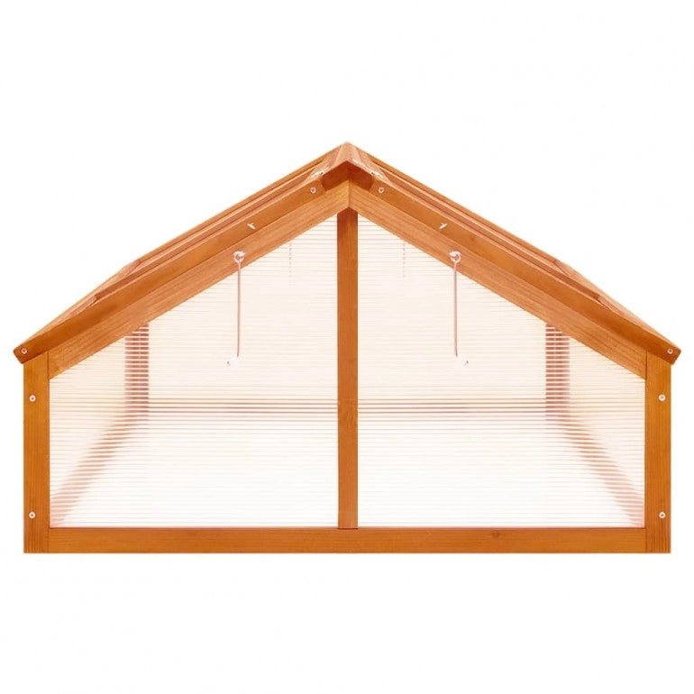 Serreta in legno a Casetta e coperture in policarbonato. Dimensioni 1140 x 800 H 500 mm