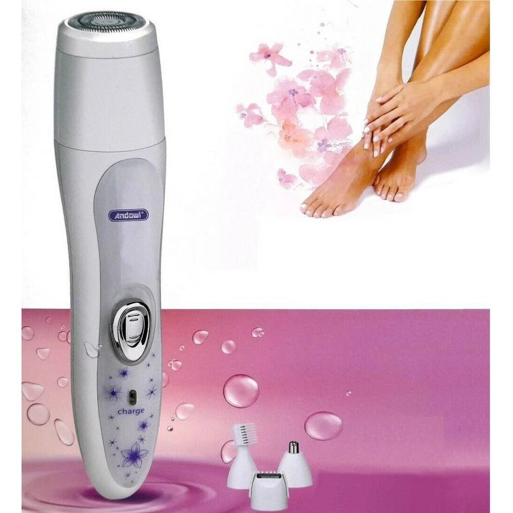 Trade Shop - Depilatore Epilatore Rasoio 4 In 1 Sopracciglia Baffi Gambe Peli Donna Q-7812 -