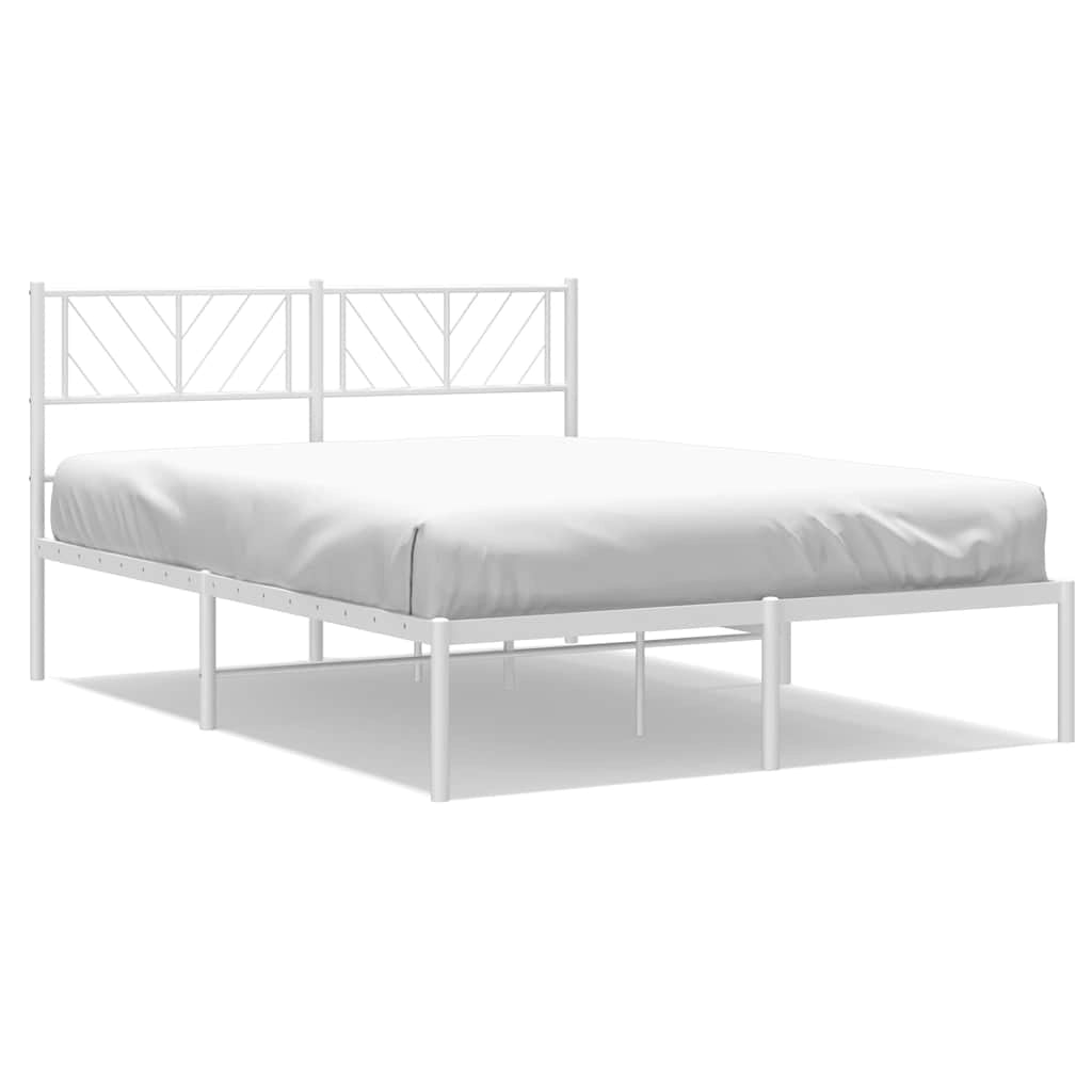 Giroletto con Testiera Metallo Bianco 135x190 cmcod mxl 83215