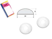 PARACOLPI A MEZZALUNA ADESIVI TRASPARENTI- - mm.24x8, in bl.4 pz. - 12 pezzi
